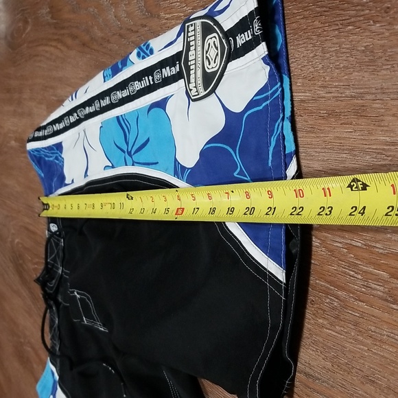 (33W) Maui Built Men's Swimwear Board Shorts Beach Ocean Coastal Athleisure - Picture 4 of 8